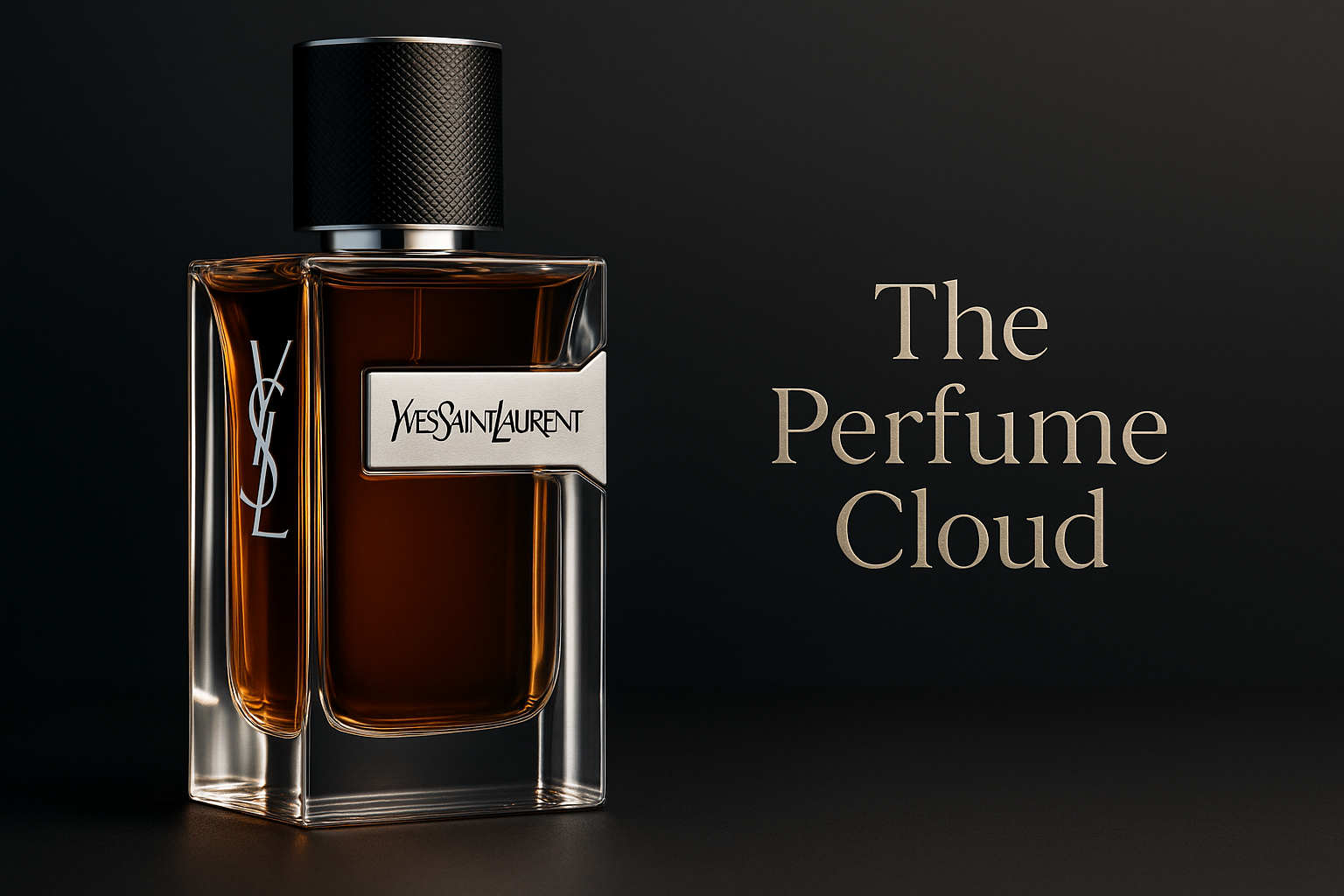 añade un texto a la derecha que ponga "The Perfume Cloud"